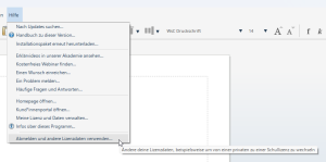 Ändern der Lizenzdaten seit Version 2025.1