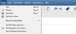 PDFs im Worksheet Crafter einfügen, speichern oder exportieren – darauf geht dieser Blogartikel ein. Hier sieht man einen Screenshot aus dem Programm.